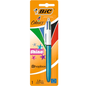 Bic Fourcolor Ballpen Medium-Shine Blister