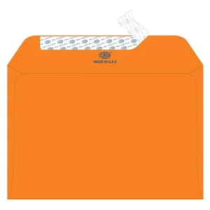 FIS Color Envelopes, Peel & Seal, Bright Orange Colors, Pack of 50 Pcs. C5 (162 x 229 mm), 80 GSM