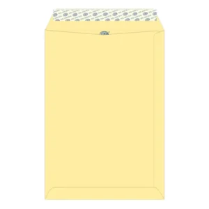 FIS Laid Paper Envelopes Peel & Seal, Pack of 50 Pcs. Cream Color, C4 (324 x 229 mm), 100 GSM