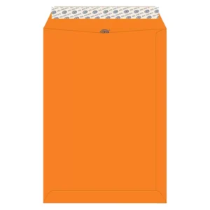 FIS Color Envelopes Peel & Seal, Neon Colors, Pack of 50 Pcs. Orange Color, C4 (324 x 229 mm), 80 GSM