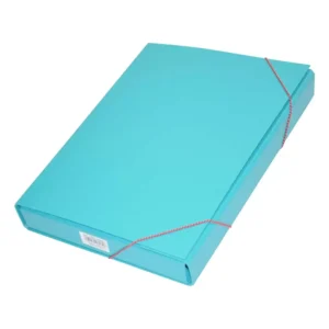 FIS PP Document Bag With Elastic Band, Light Blue Color, F/S (210 x 330 mm) Size – FSBD1202LBL