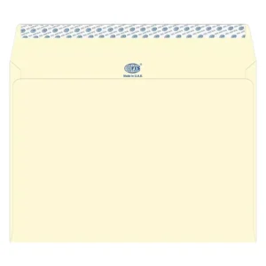 FIS Laid Paper Envelopes Peel & Seal, Pack of 50 Pcs. Camelle Off White Color, C4 (229 x 324 mm), 100 GSM