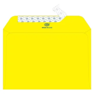 FIS Color Envelopes, Peel & Seal, Bright Lemon Colors, Pack of 50 Pcs. C5 (162 x 229 mm), 80 GSM
