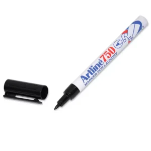 Artline Laundry Marker, 750 Black, Pack of 12  – ARMK750