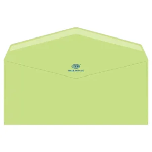 FIS Laid Paper Envelopes Glued, Pack of 25 Pcs. Green Color, 4 x 9 inch Size, 100 GSM