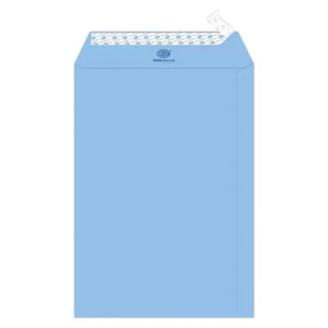 FIS Executive Laid Paper Envelopes Peel & Seal, Pack of 25 Pcs. Blue Color, 10 x 7 inch Size, 100 GSM