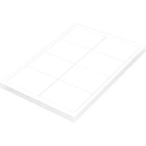 FIS Multipurpose Laser Labels, Colour White, Size 96.5X67.7mm (8 Stickers x 100 Sheet) A4 Size, E.U. Origin Material