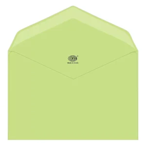 FIS Executive Laid Paper Envelopes Glued, Pack of 25 Pcs. Green Color, 120 x 185 mm Size, 100 GSM