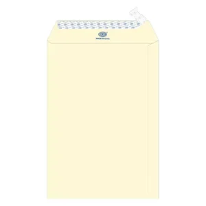FIS Executive Laid Paper Envelopes Peel & Seal, Pack of 25 Pcs. Camille Off White Color, 10 x 7 inch Size, 100 GSM