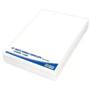 FIS White Bubble Envelopes, Peel and Seal, Pack 12 Pieces, 300X445 mm Size