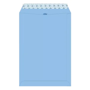 FIS Laid Paper Envelopes Peel & Seal, Pack of 50 Pcs. Blue Color, C4 (324 x 229 mm), 100 GSM