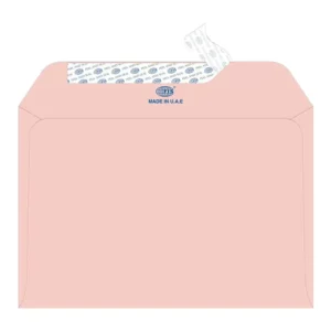 FIS Executive Laid Paper Envelopes Peel & Seal, Pack of 25 Pcs. Pink Color, C5 (162 x 229 mm) Size, 100 GSM