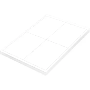 FIS Multipurpose Laser Labels, Colour White, Size 140X99.1mm (4 Stickers x 100 Sheet) A4 Size, E.U. Origin Material
