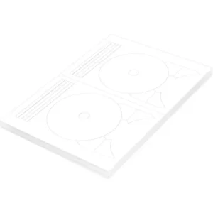FIS Multipurpose Laser Labels, Colour White, Size 117.5mm (2 Stickers x 100 Sheet) A4 Size, E.U. Origin Material
