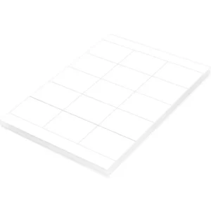 FIS Multipurpose Laser Labels, Colour White, Size 70X50.8mm (15 Stickers x 100 Sheet) A4 Size, E.U. Origin Material