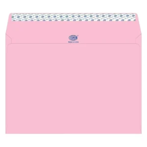 FIS Color Envelopes Peel & Seal, Pastel Colors, Pack of 50 Pcs. Pink Color, C4 (229 x 324 mm), 80 GSM