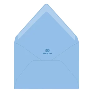 FIS Laid Paper Envelopes Glued, Pack of 25 Pcs. Blue Color, 136 x 204 mm Size, 100 GSM