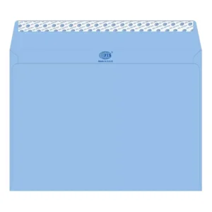 FIS Executive Laid Paper Envelopes Peel & Seal, Pack of 25 Pcs. Blue Color, C4 (229 x 324 mm) Size, 100 GSM