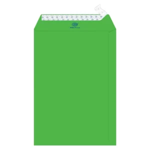 FIS Color Envelopes Peel & Seal, Neon Colors, Pack of 50 Pcs. Green Color, 10 x 7 Inch, 80 GSM