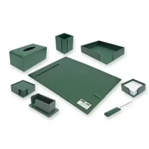 FIS Executive Desk Set 8 pieces, Green Color