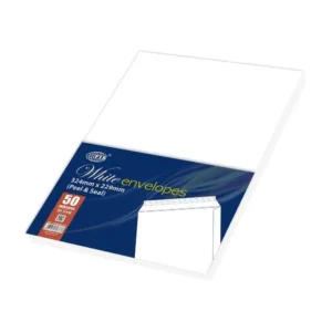 50-piece FIS White Envelopes Peel & Seal, C4 (324 X 229 mm), 80 GSM