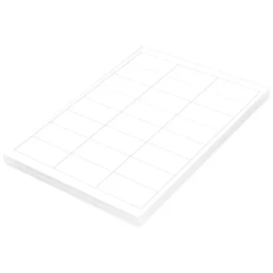 FIS Multipurpose Laser Labels, Colour White, Size 66X33.8mm (24 Stickers x 100 Sheet) A4 Size, E.U. Origin Material