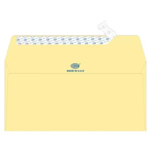 FIS Laid Paper Envelopes Peel & Seal, Pack of 25 Pcs. Cream Color, DL (110 x 220 mm) Size, 100 GSM