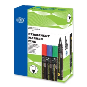Fis Permanent Markers Fine – 12 Pieces (blue) – FSMKPF04BL