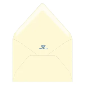 FIS Laid Paper Envelopes Glued, Pack of 25 Pcs. White Color, 136 x 204 mm Size, 100 GSM