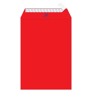 FIS Color Envelopes Peel & Seal, Neon Colors, Pack of 50 Pcs. Red Color, 10 x 7 Inch, 80 GSM
