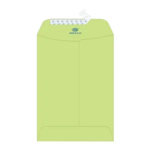 FIS Laid Paper Envelopes Peel & Seal, Pack of 25 Pcs. Green Color, 7.5 x 5 inch Size, 100 GSM