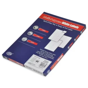 FIS Multipurpose White Laser Labels, 100 Sheets x 40 Stickers, A4 Size (52.5X29.7mm)