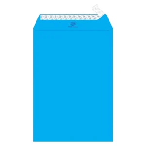 FIS Color Envelopes Peel & Seal, Neon Colors, Pack of 50 Pcs. Blue Color, 10 x 7 Inch, 80 GSM