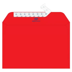 FIS Color Envelopes, Peel & Seal, Bright Red Colors, Pack of 50 Pcs. C5 (162 x 229 mm), 80 GSM