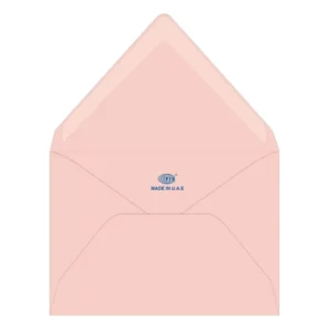 FIS Laid Paper Envelopes Glued, Pack of 25 Pcs. Pink Color, 136 x 204 mm Size, 100 GSM