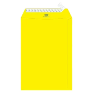 FIS Color Envelopes, Peel & Seal, Neon Lemon Colors, Pack of 50 Pcs. 9 x 6 inch, 80 GSM