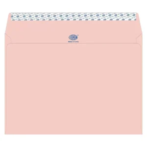 FIS Laid Paper Envelopes Peel & Seal, Pack of 50 Pcs. Pink Color, C4 (229 x 324 mm), 100 GSM