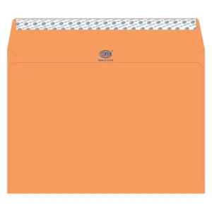 FIS Color Envelopes Peel & Seal, Neon Colors, Pack of 50 Pcs. Orange Color, C4 (229 x 324 mm), 80 GSM