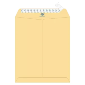 FIS Manila Envelopes Peel & Seal, Plain, Pack of 50 Pcs. 12 x 10 Inch, 120 GSM