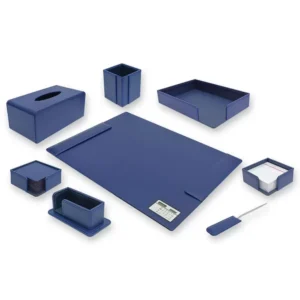 FIS Executive Desk Set 8 pieces, Blue Color