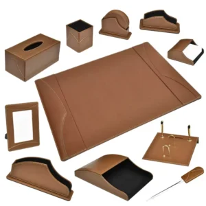 11-Piece FIS Desk Set Brown Colour