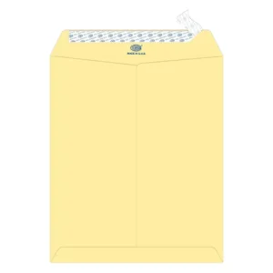 FIS Executive Laid Paper Envelopes Peel & Seal, Pack of 25 Pcs. Cream Color, 12 x 10 inch Size, 100 GSM
