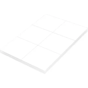 FIS Multipurpose Laser Labels, Colour White, Size 105X99mm (6 Stickers x 100 Sheet) A4 Size, E.U. Origin Material