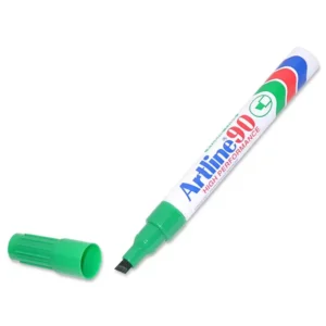 Artline Permanent Marker, Pack of 12,  Ek-90 2.0-5.0mm, Water Proof, Green – ARMK90XFGR
