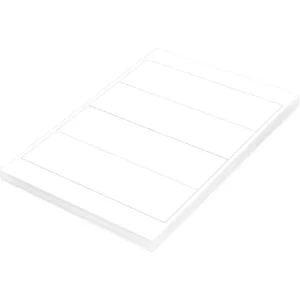 FIS Multipurpose Laser Labels, Colour White, Size 200X60mm (4 Stickers x 100 Sheet) A4 Size, E.U. Origin Material
