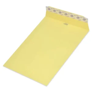 FIS Pack of 50 Pastel Color Envelopes, 80 GSM, Peel&Seal, Size 7.5 X 5 Inch, Color Yellow