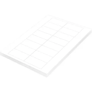 FIS Multipurpose Laser Labels, Colour White, Size 75X35mm (16 Stickers x 100 Sheet) A4 Size, E.U. Origin Material