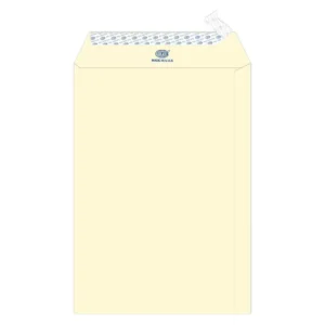 FIS Laid Paper Envelopes Peel & Seal, Pack of 50 Pcs. Camille Off White Color, 10 x 7 Inch, 100 GSM