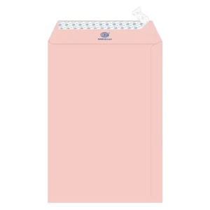 FIS Executive Laid Paper Envelopes Peel & Seal, Pack of 25 Pcs. Pink Color, C4 (324 x 229 mm) Size, 100 GSM