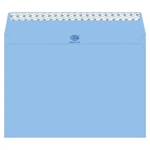 FIS Laid Paper Envelopes Peel & Seal, Pack of 50 Pcs. Blue Color, C4 (229 x 324 mm), 100 GSM